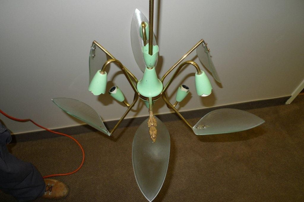1950's Italian Dragonfly Sputnik Chandelier For Sale 3