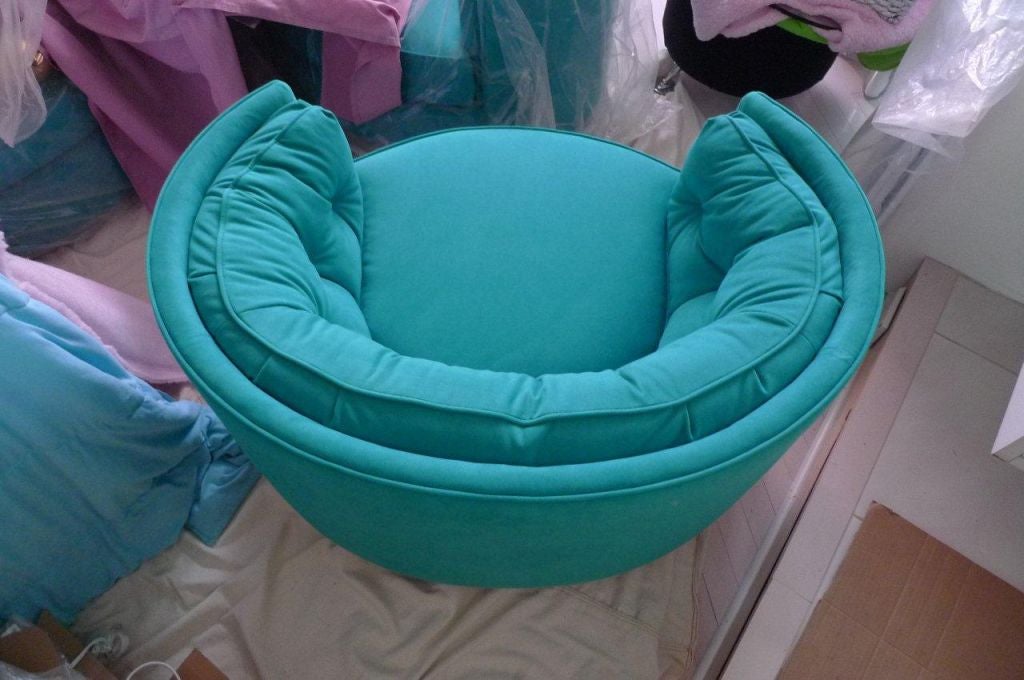 turquoise tub chair