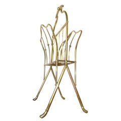 Extra Tall Brass Aldo Tura Magazine Stand 8