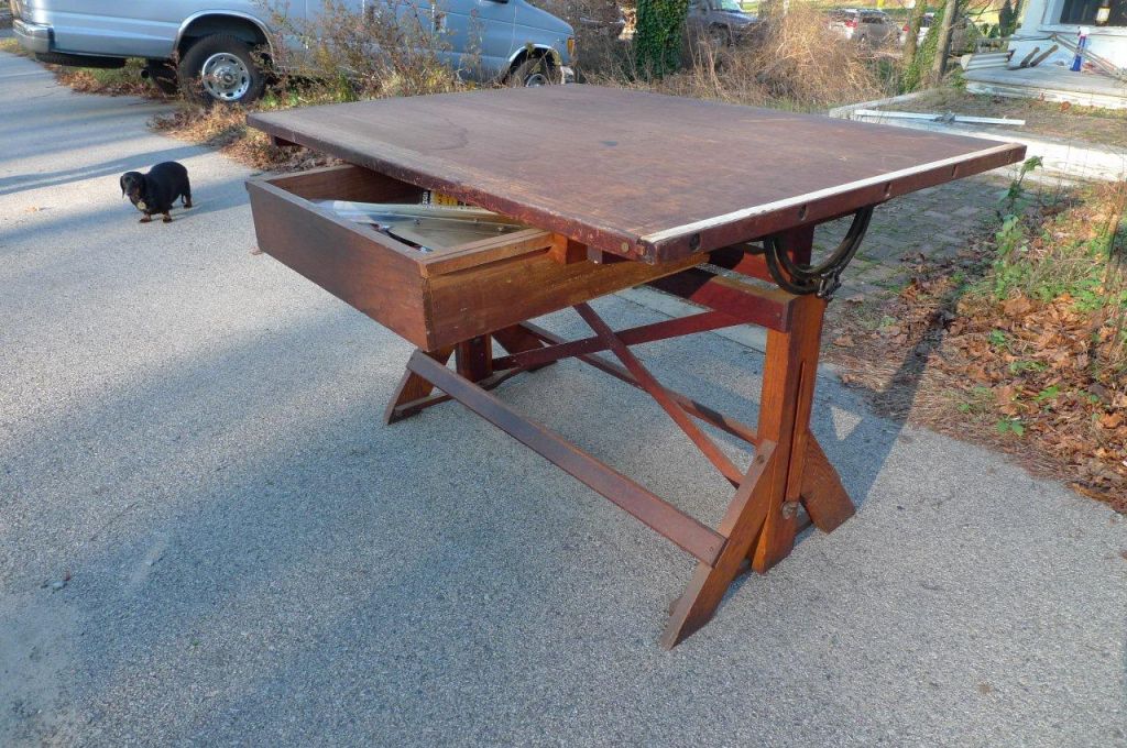 20th Century 1920's Architects Drafting Table Desk
