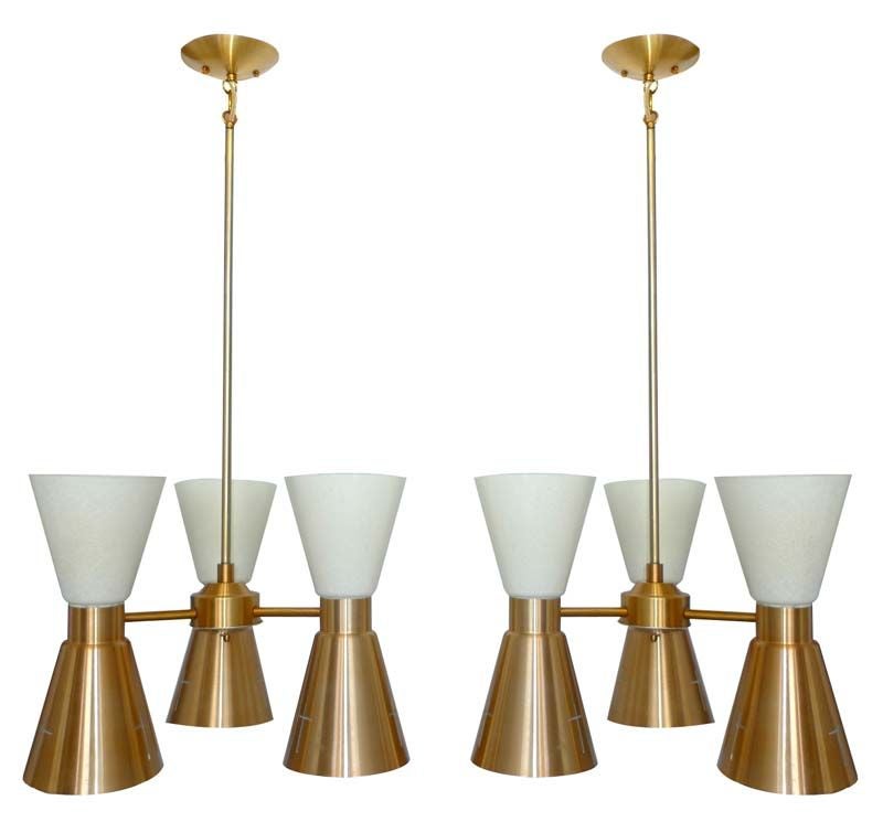 Set of Eight MidCentury Church Chandeliers For Sale at 1stdibs