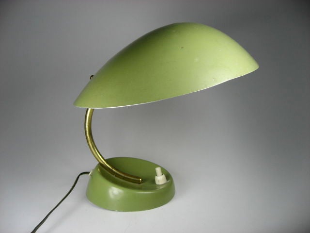 Vintage Italian Apple Green Lamp