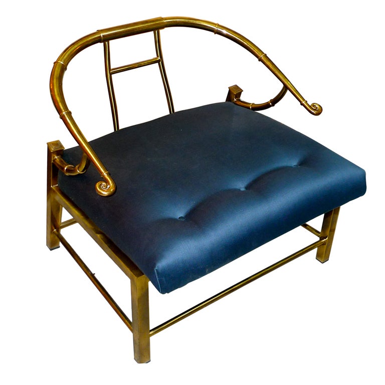 Mastercraft Brass Horseshoe Lounge Chair