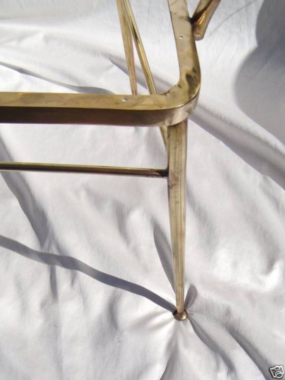 1950's Italian Brass Chiavari Settee In Excellent Condition In Hanover, MA