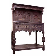 English Court Cupboard dated 1725 3