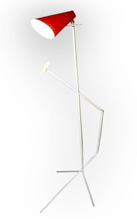 Sculptural Modernist Tripod Floor Lamp For Sale