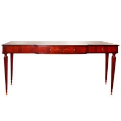 Vintage Palisandro and Mahogany Console Table Attributed to Vittorio Dassi