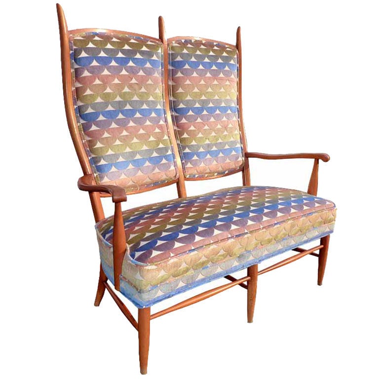 1960's American High-back Chieftain Settee
