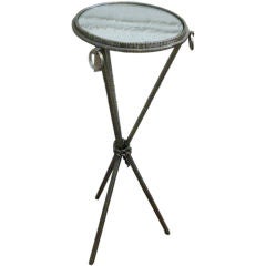 Three Legged French Wrought Iron Table