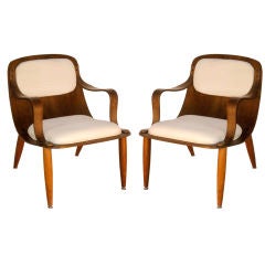 Pair of Heywood Wakefield Lounge Chairs