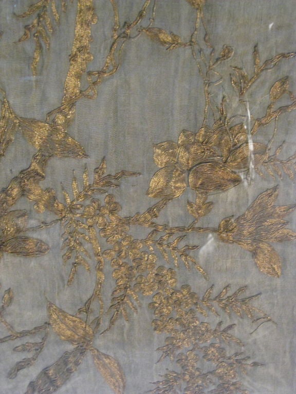 Antique French Embroidered Tapestry
