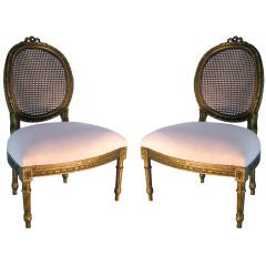 Pair of French Louis XVI Style Salon Chairs