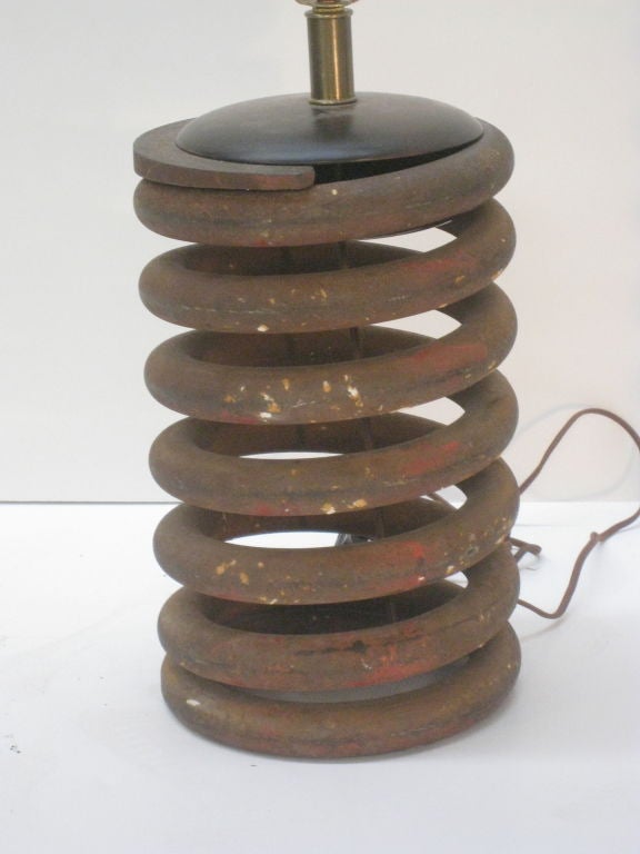 Cool Pair of Industrial Coil Lamps
