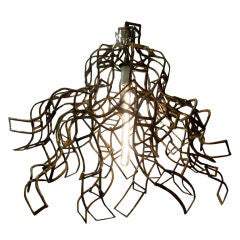 "Flora" Salvaged Metal Light Fixture by Lucy Slivinski