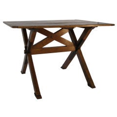 American Fruitwood Trestle Table