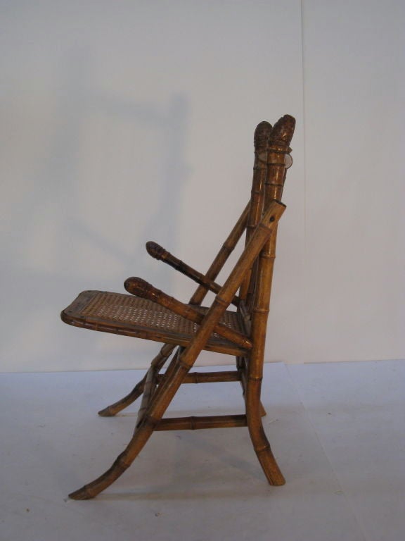 Inconnu Chaise en bambou anglaise du début du XXe siècle en vente
