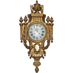 Gustavian Gilt Cartel Clock