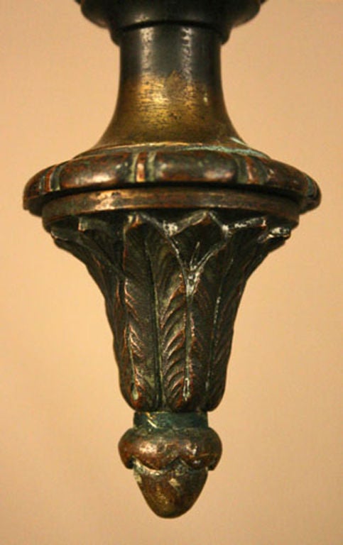 20th Century Early 20th C Italian Adam Style Bronze Chandelier