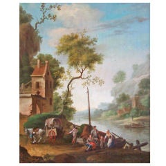 18th c. Italian Village Scene