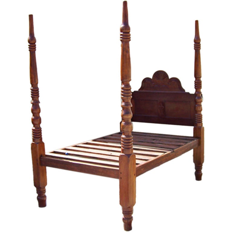 19th C Jamaican Mahogany Poster Bed