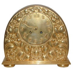 Antique Art Deco Bronze Clock