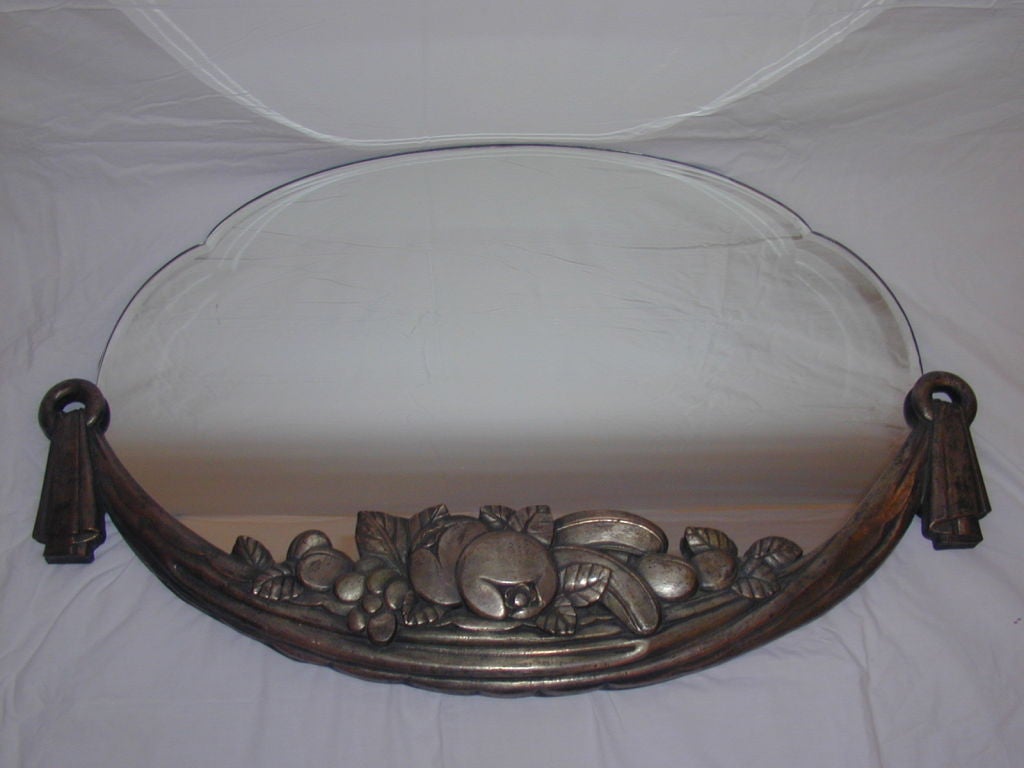 Art Deco Oval Mirror