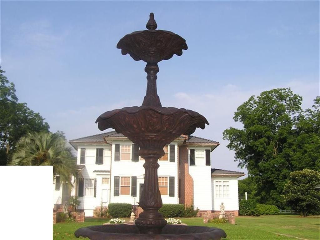 Mid-19th Century American Cast Iron Three Tiered Decorative Fountain, Fiske , NY .  Circa 1860