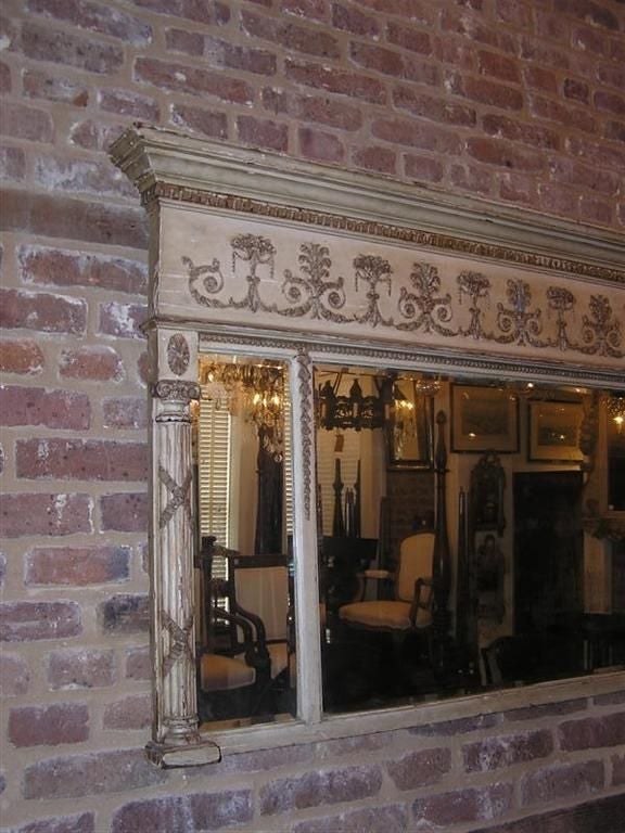 English Over Mantel Mirror In Excellent Condition For Sale In Hollywood, SC