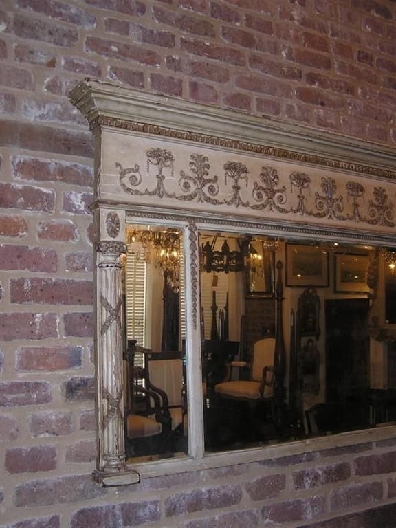 English Over Mantel Mirror In Excellent Condition For Sale In Charleston, SC