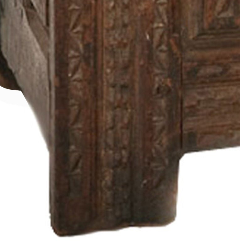 Spanish Baroque Carved Oak Coffer,  Circa 1600 - 1650 1