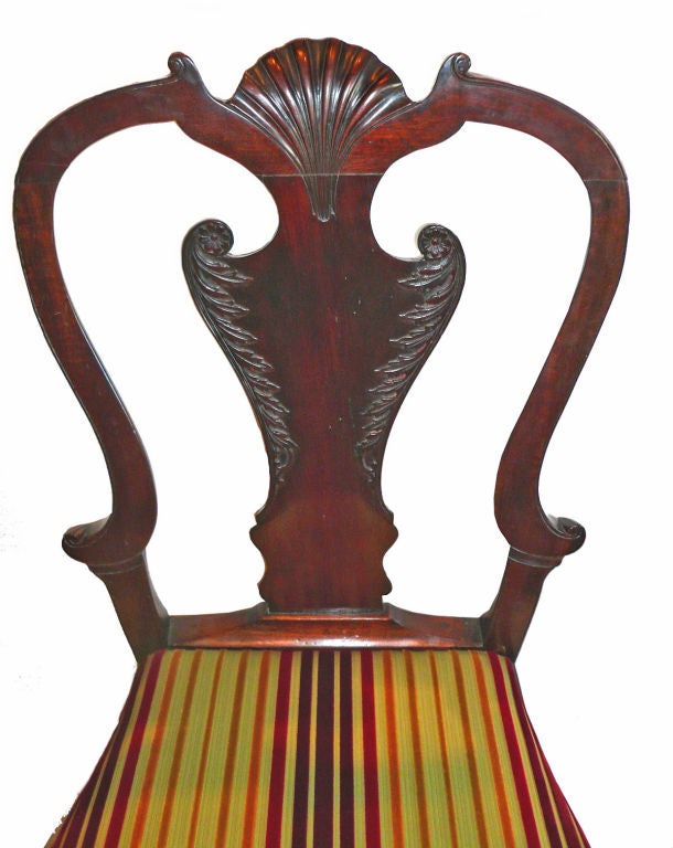 Irish Carved Mahogany Side Chair