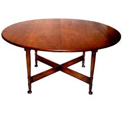 English Provincial Style Oak Dining Table 20th Century