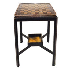 Chinese Export Lacquered Game Table 19th Century