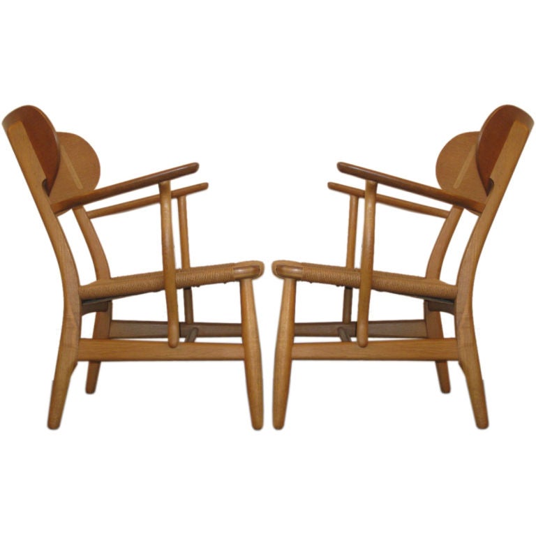 Hans J Wegner CH-22 Lounge Chairs for Carl Hansen & Son