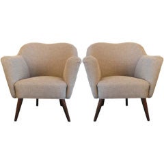 Pair of Custom Paul Laszlo Lounge Chairs