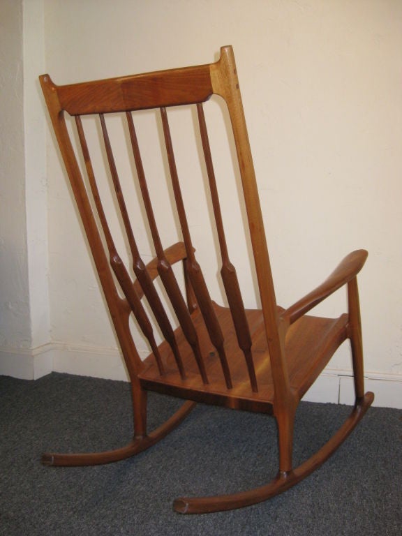 American Craftsman Rocking Chair in Indiana Black Walnut at 1stdibs