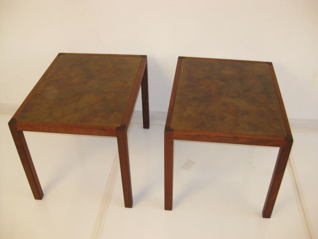 Acid Etched End Tables by Harry Lunstead