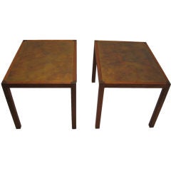 Acid Etched End Tables by Harry Lunstead