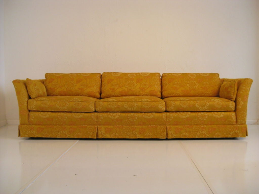 American Custom Silk Upholstered Sofa By Marge Carson