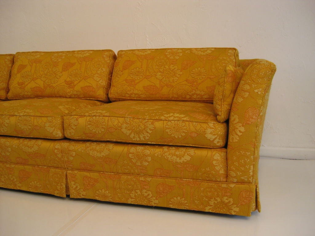 Upholstery Custom Silk Upholstered Sofa By Marge Carson