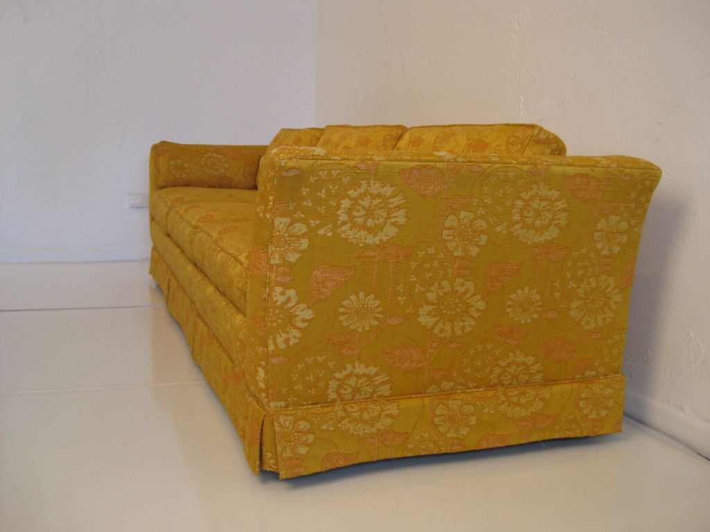 Custom Silk Upholstered Sofa By Marge Carson 1