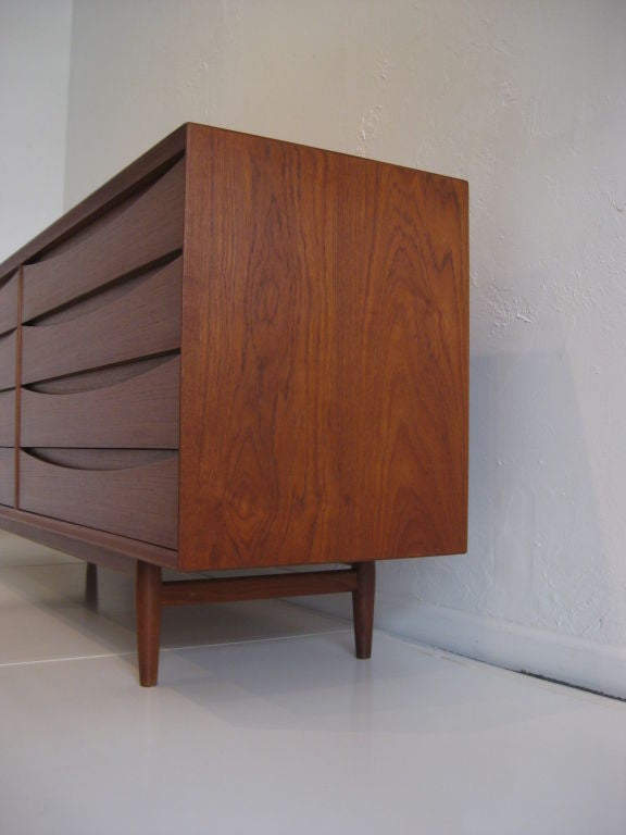 20th Century Long Eight Drawer Chest by ARNE VODDER