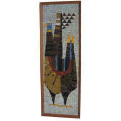 Vintage Mosaic Glass Plaque by Evelyn Ackerman for ERA