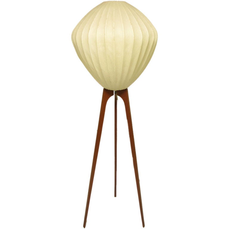 Danish Teak Atomic Tripod Floor Lamp ca. 1960s