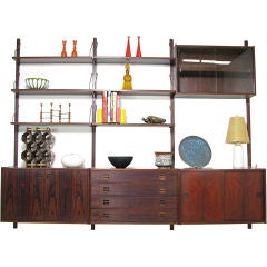 Danish Rosewood Modular Wall Unit by Bernhard Pedersen, ca. 1960