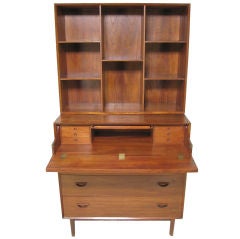 Danish Teak Secretary Desk & Book Case by Peter Hvidt, ca. 1950s