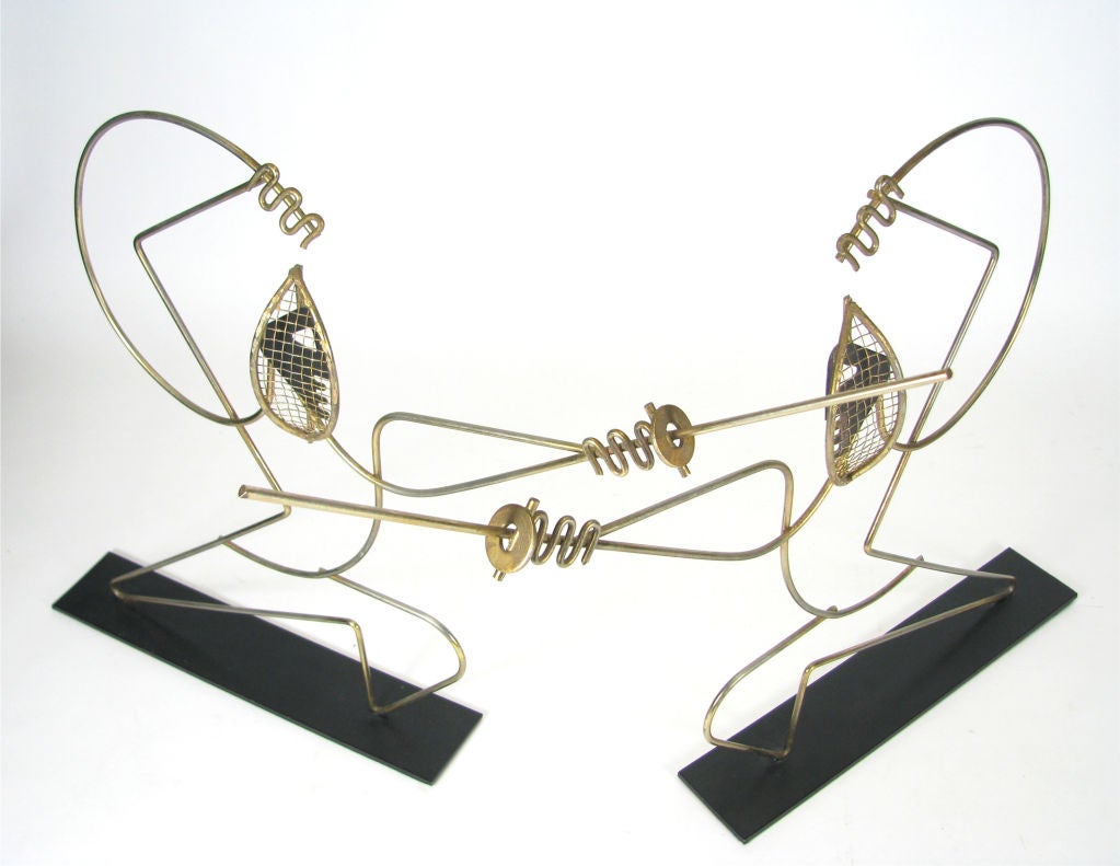 Pair of Wirework Sculptures by Frederick Weinberg 3