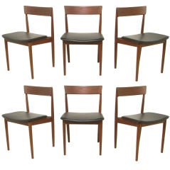 Set of Six Danish Teak Dining Chairs by Rosengren Hansen