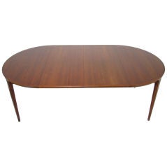 Danish Teak Dining Table by Henry Rosengren Hansen, with leaves