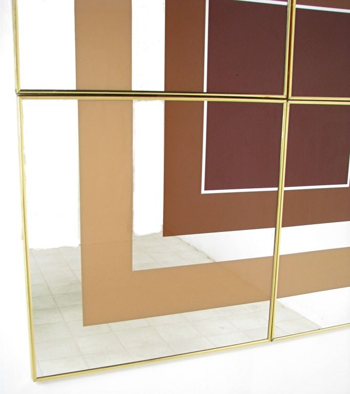 Space Age Geometric Op Art Mirror Panels ca. 1970s